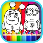 oddbode and minione drawing book android application logo